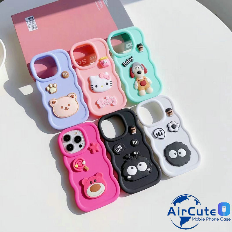 เคส  VIVO V50 V30 Pro V30E V29 V29E V27E V27 V25 Y36 Y27 Y22 Y22S Y35 2022 4G 5G Y91C Y1S Y95 Y93 Y91 Y91i VIVOV30 VIVOV30e VIVOV29 VIVOV29e VIVOV27 VIVOV25 3D DIY Kitty Bear Dog Macaron Color Big Camera Curve Frame Soft Case