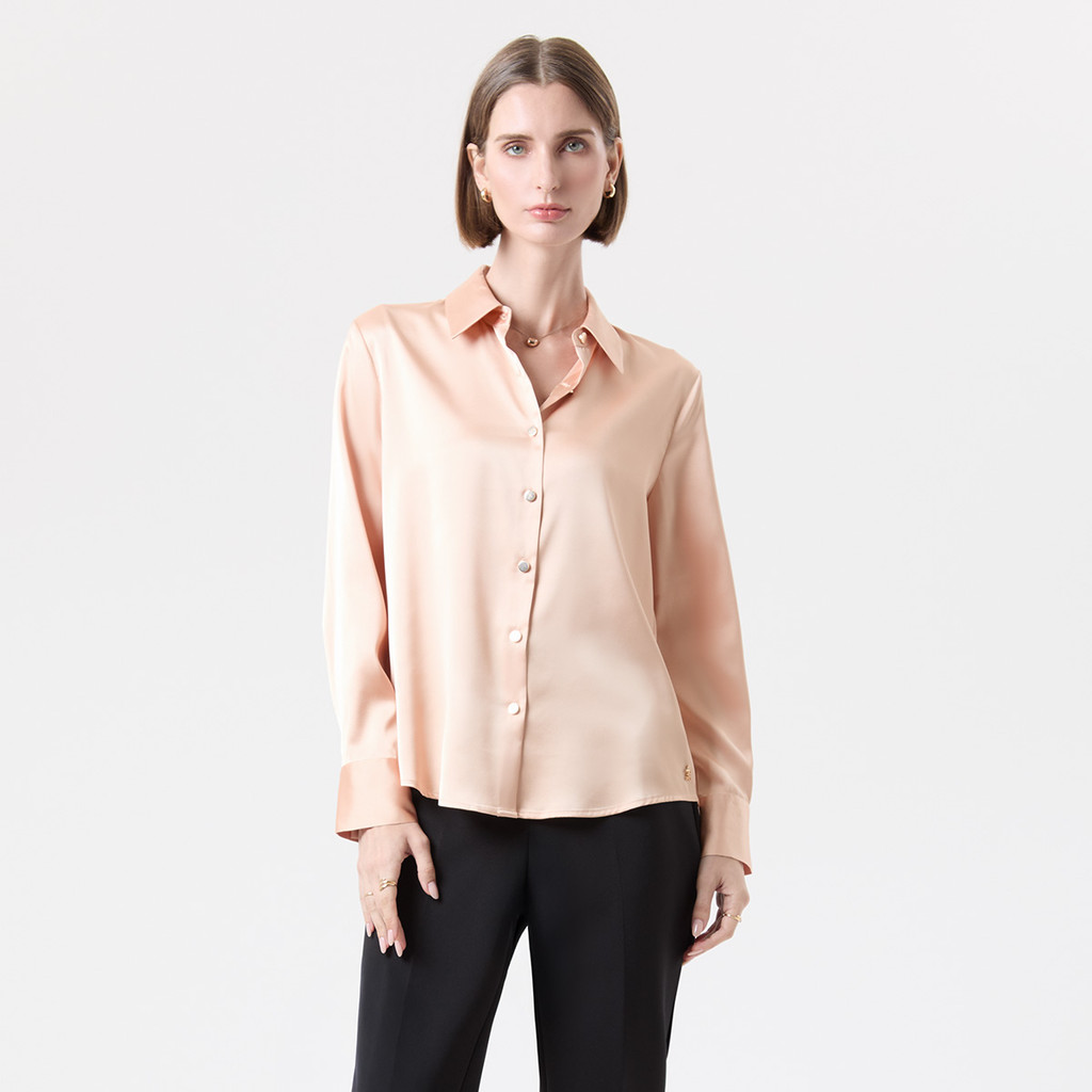 ESPADA เสื้อเชิ้ตแขนยาว ผู้หญิง สีส้ม | Long Sleeve Shirt | 01083