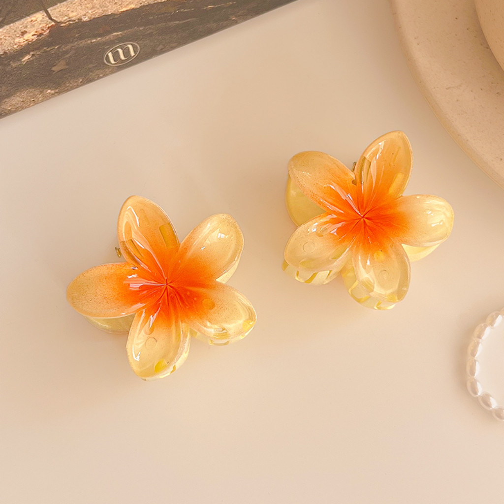 🔥Bonnie🔥กิ๊บลีลาวดีรูปดอกไม้ สีสันสดใส ลายดอกไม้ สไตล์ฮาวาย เครื่องประดับผม เหมาะแก่การถ่ายรูปในวันหยุด ​พร้อมส่ง - รูปที่ 5