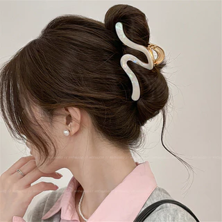เจลลี่ที่มีสีสันที่เรียบง่ายผู้หญิงกลับหัวกิ๊บจานผมฉลามคลิป