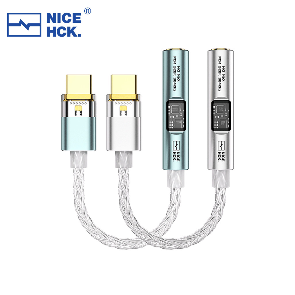 NICEHCK NK1 MAX สายอะแดปเตอร์ถอดรหัสชุบเงิน OCC Type-C ถึง 3.5 มม.แจ็ค CX3193 + MAX97220 DAC ชิป Converter