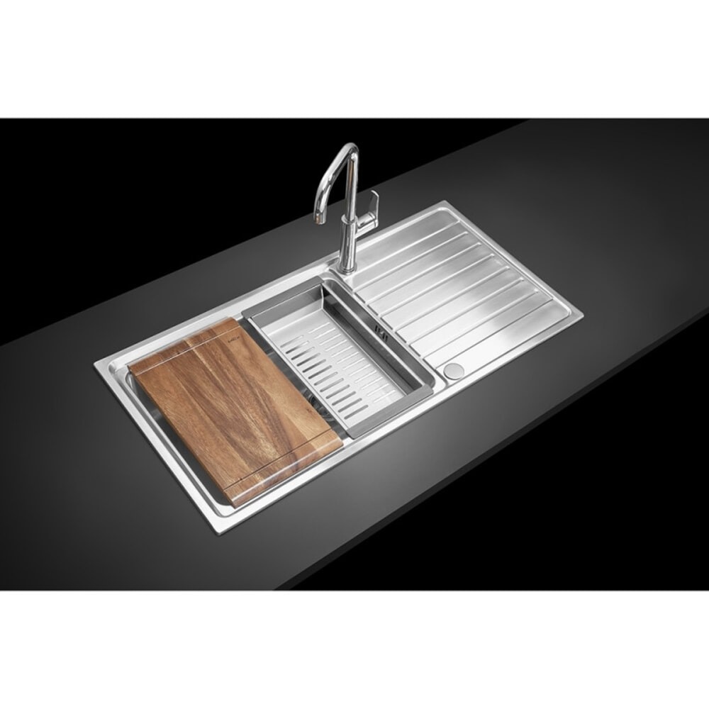 LOCAL789 MEXอ่างล้างจาน 1หลุม 1ที่พัก  รุ่น ELB101BM ร้านอยู่ในไทย