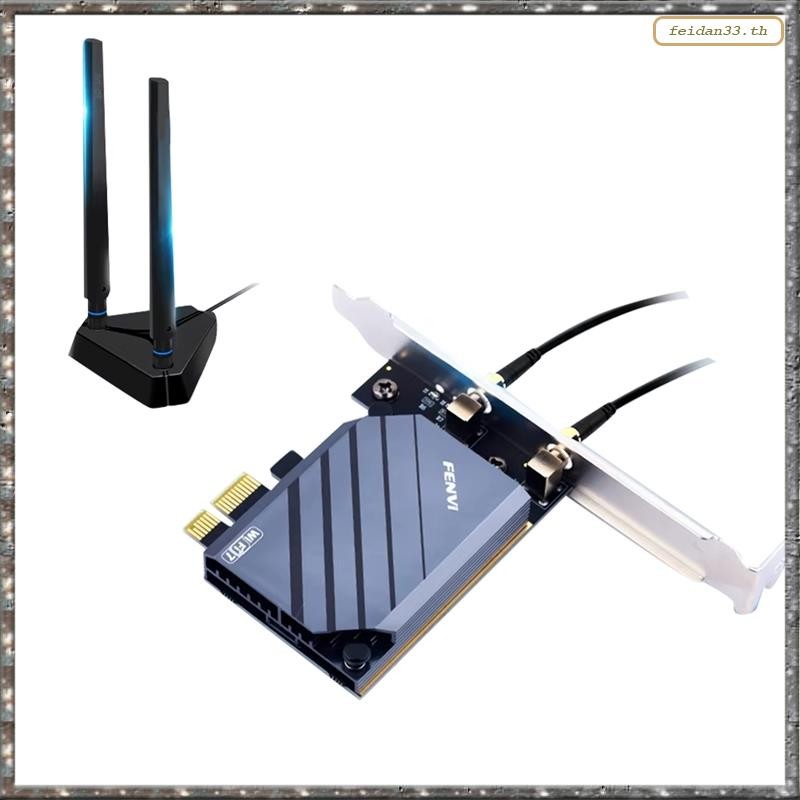 [LHY] BE8800Pro WI-FI 7 PCIe อะแดปเตอร์ไร้สาย - เสาอากาศขยาย Tri-Band 2.4G 5G 6GHz QCNCM865 BT5.3 สํ