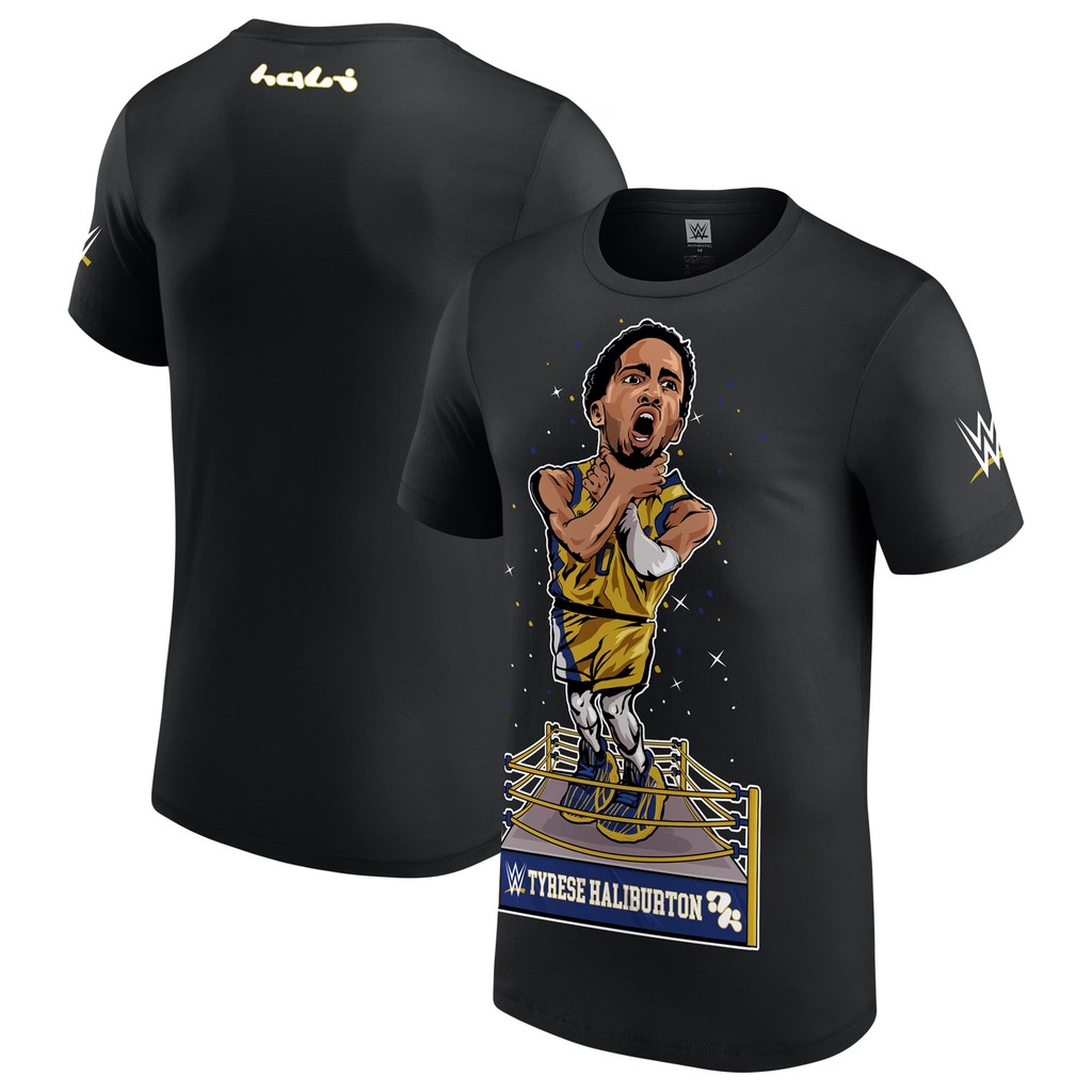 2025 WWE Mens Tyrese Haliburton Black WWE T-Shirt