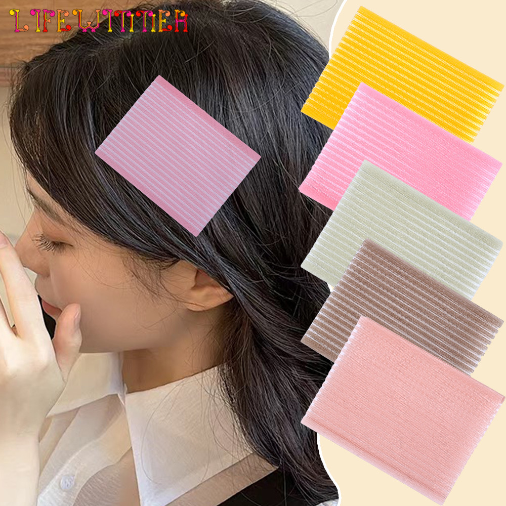 10 ชิ้น / กล่อง ผู้หญิง เด็กผู้หญิง สีพื้น หน้าม้า เมจิก คงที่ แปะผม กริปเปอร์ พอง สติกเกอร์ คลิป เมจิกเทป เครื่องมือจัดแต่งทรงผม ความงาม แฟชั่น แผ่นแปะผม หน้าม้า เครื่องประดับผม