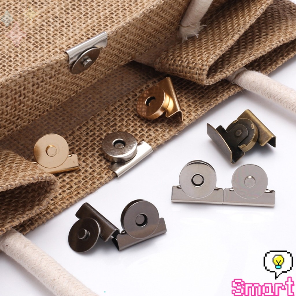 SMART กระดุมแม่เหล็ก DIY สำหรับติดกระเป๋า เสื้อผ้า งานหัตถกรรมต่างๆ ไม่ต้องเย็บ ไม่ต้องเจาะ 1 ชุด Bag Magnetic buckle