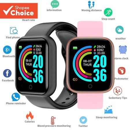 ใหม่สมาร์ทนาฬิกา Y68 D20 D28 พร้อมฟิตเนสผู้ชายผู้หญิงเครื่องวัดความดันโลหิตสําหรับ xiaomi