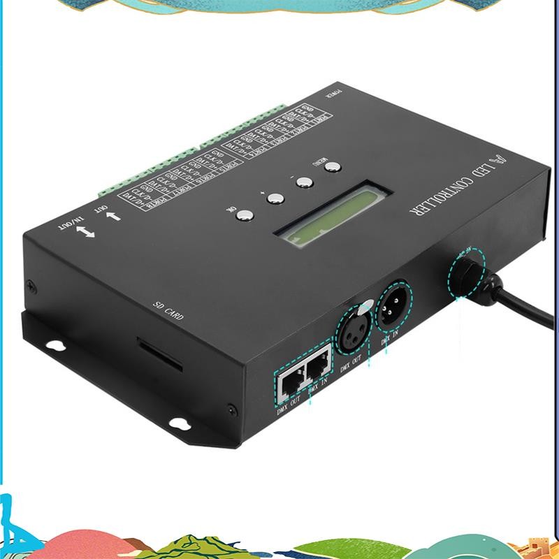 WiFI LED Pixel Controller Artnet to SPI รองรับซอฟต์แวร์ LAN Synchronny SD Card DMX512 คอนโซล (H807SA