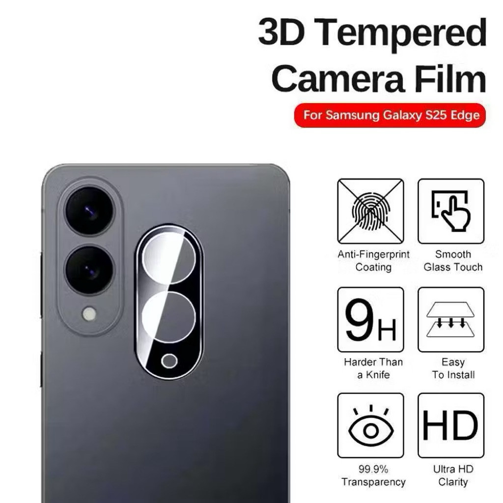 ฟิล์มกระจกเลนส์กล้อง สำหรับ Samsung S25 Edge ตรงรุ่น ส่งในไทย ฟิล์มครอบเลนส์กล้อง