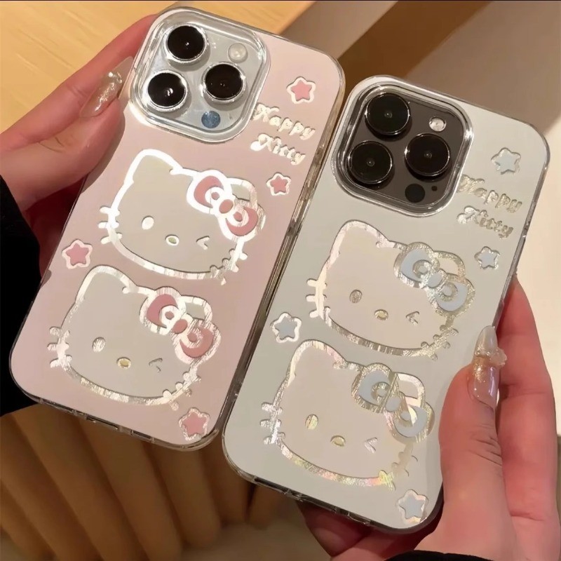 การ์ตูนหัวแมวภาพเคสโทรศัพท์สําหรับIPhone 16Pro Maxสาว11 12mini 13Pro Max 14Plus 15Pro XR XS Max 7 8 Plus SE2020 การ์ตูนฝาครอบโทรศัพท์สําหรับiPhone 16Pro 16Plus Soft Case YS – โปรปัง