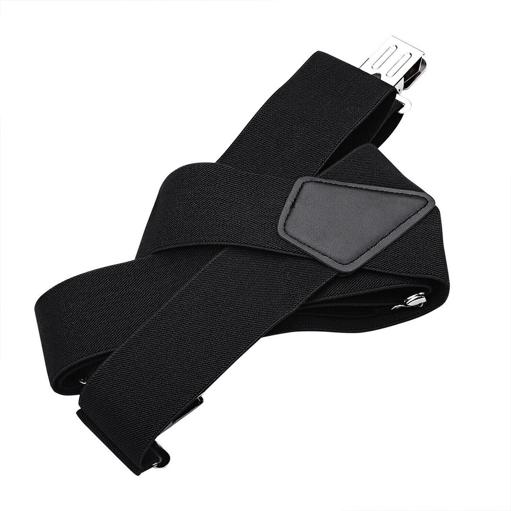 Brighthor Heavy Duty ขนาดใหญ่ Suspenders สําหรับชายทํางานกลางแจ้ง กว้าง 3.5 ซม. 4 คลิปที่แข็งแกร่ง ปรับได้ สายรัดกางเกง - รูปที่ 4