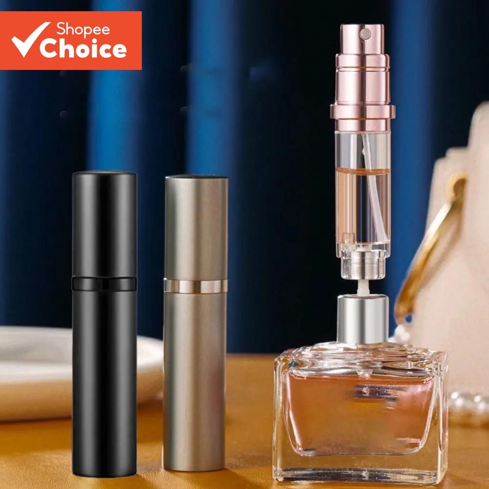 1pc 5ML น้ําหอม Atomizer แบบพกพา Liquid คอนเทนเนอร์สําหรับเครื่องสําอาง Traveling Mini อลูมิเนียมสเปรย์ Alcochol ที่ว่างเปล่าขวดรีฟิล