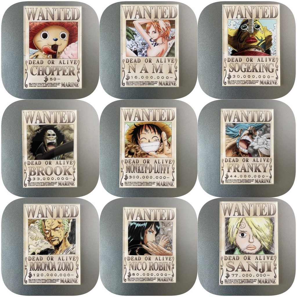 25 ชิ้น One Piece Wanted แม่เหล็กติดตู้เย็นการ์ตูนอะนิเมะห้องครัวสะดวก Photo ข้อความตู้เย็นสติกเกอร์แม่เหล็ก Luffy Zoro Empress Nami ราคา ถูกที่สุด ดีลบีเคเค แกลเลอรีภาพที่ 8