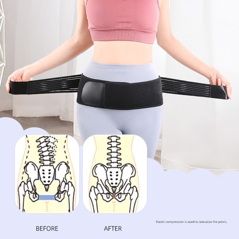 Mon Breathable Pelvic Stabilization Wrap Band Lower Back Compression Belt สําหรับผู้ใหญ่