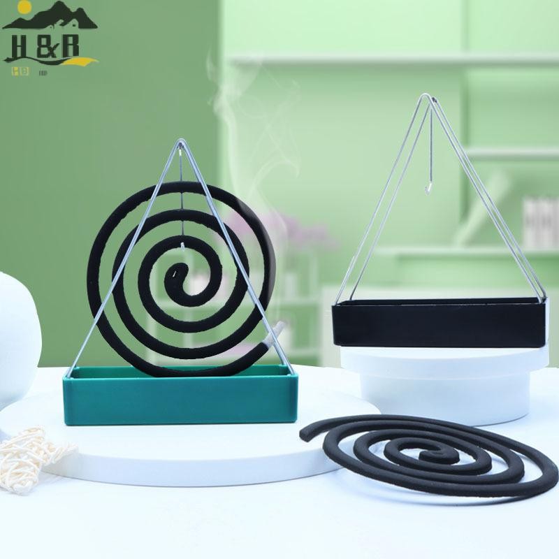 H&B Jun เหล็กผู้ถือขดลวดยุงผู้ถือธูปขดลวดธูป Burner กรอบโมเดิร์น Repellent ธูป Rack สําหรับครัวเรือนห้องนอน Patio {th}