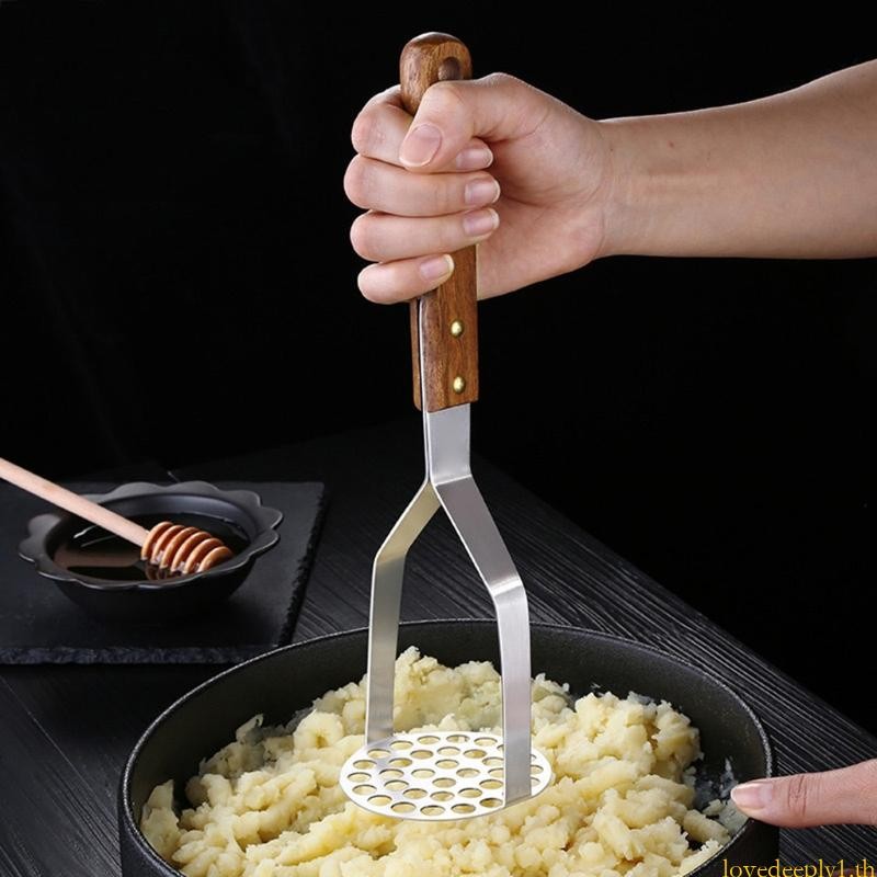 Love Potato Chip Chopper Cutter Mashed Potato Masher Manual Fruit Mud Kitchen Gadgets