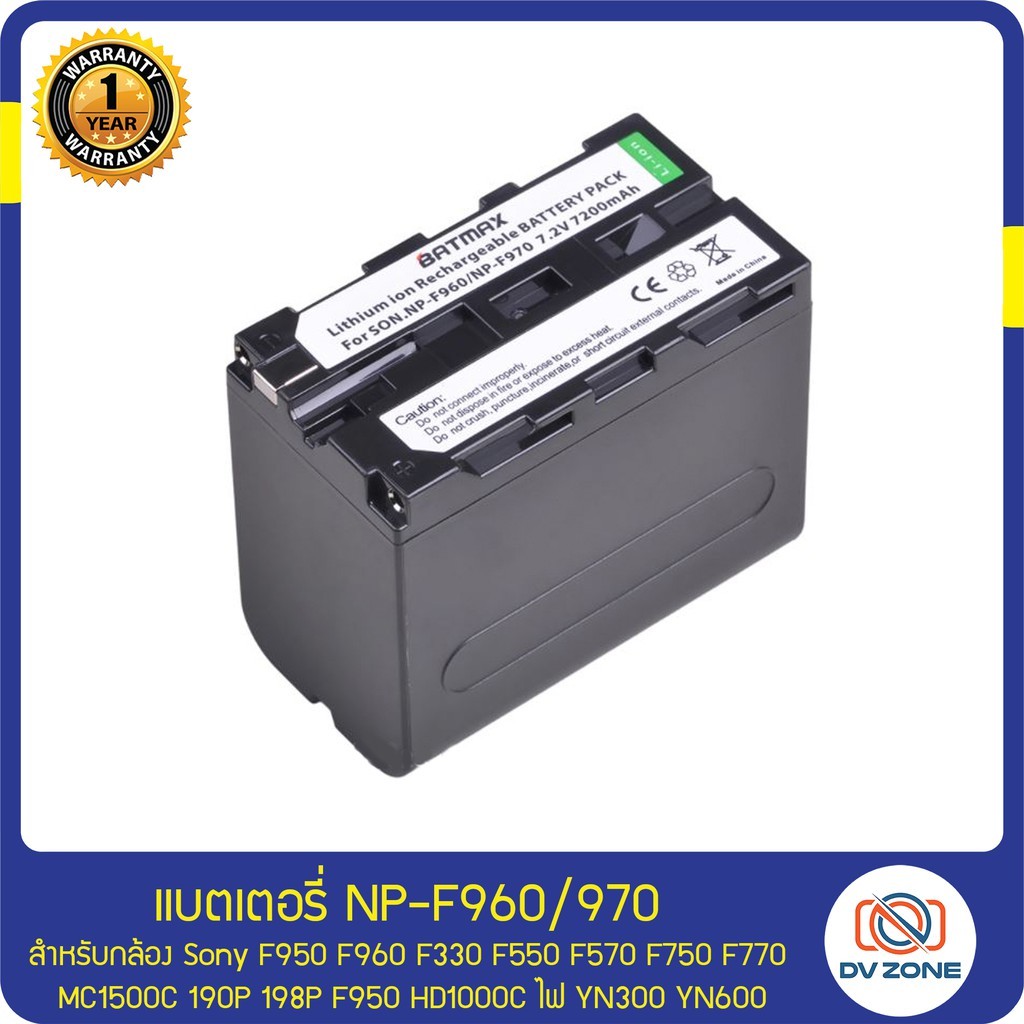 BATMAX แบตเตอรี่ NP-F970 แท่นชาร์จ สำหรับ Sony F950 F960 NPF970 F550 F570 F750 F770 F950 ไฟ LEDYN-300 YN-600 YN900