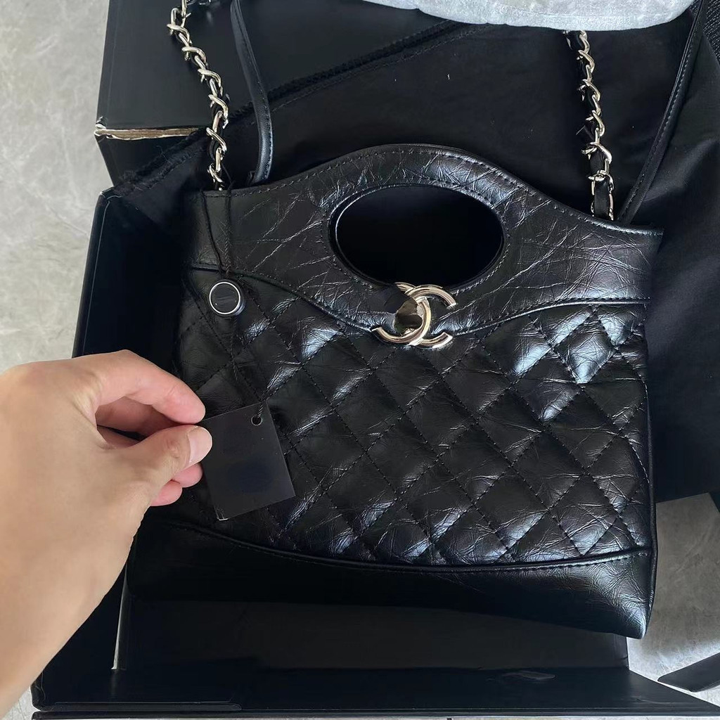 23K mini Chain Bag Black with Gold Shoulder/Crossbody Influencer Medieval Style