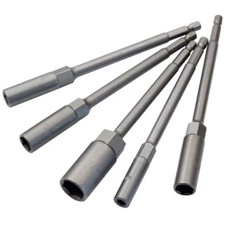 5 PC 8-14 มม.ยาวไฟฟ้าเจาะ SOCKET HEAD Bolt NUT DRIVER Bit Impact เจาะ Bits อะแดปเตอร์ซ็อกเก็ตประแจ EXTENSION Bar 150 มม.
