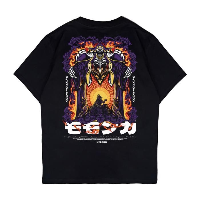 Kizaru เสื้อยืดผู้ชายสีดํา Anime Overlord AINZ OOAL GOWN