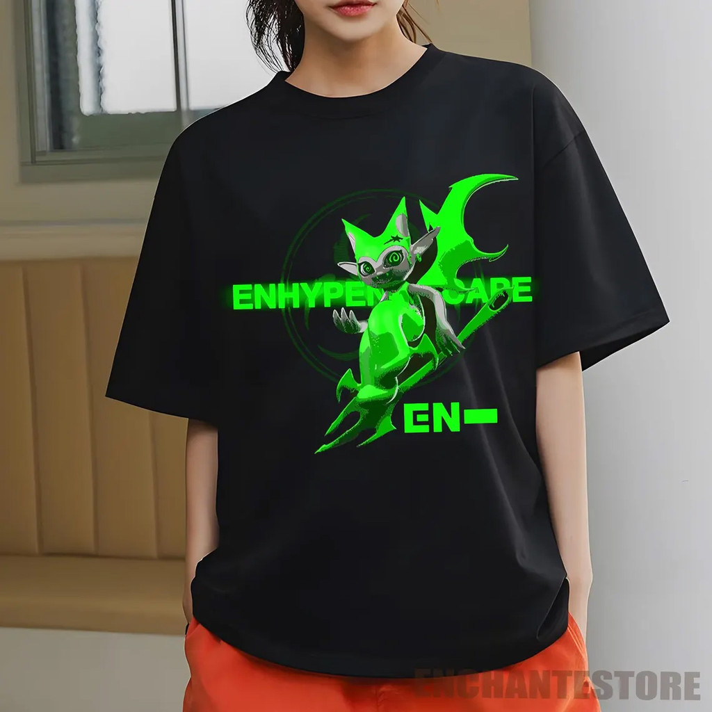 เสื้อ UNLEASH, Enhypen ทำเสื้อ, Enhypen เสื้อเหมือง, Enhypen เสื้อยืดหลวม, Enhypen เดินเสื้อโลกทัวร์