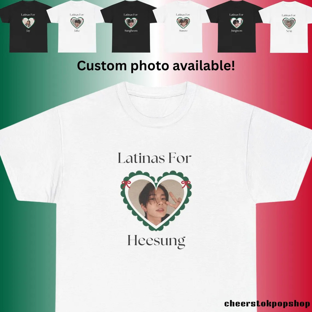 Latinas สำหรับสมาชิก Enhypen, เสื้อ enhypen ที่กำหนดเอง เสื้อคอนเซร์ต enhypen merchenhypen เสื้อ enh