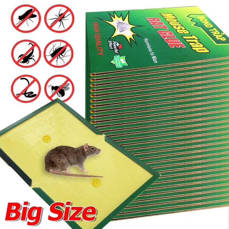 กับดักจับหนูหนู Super-Sticky สําหรับในร่มและกลางแจ้ง - กระดานกาวหนู - เครื่องมือควบคุมศัตรูพืชปลอดสารพิษ