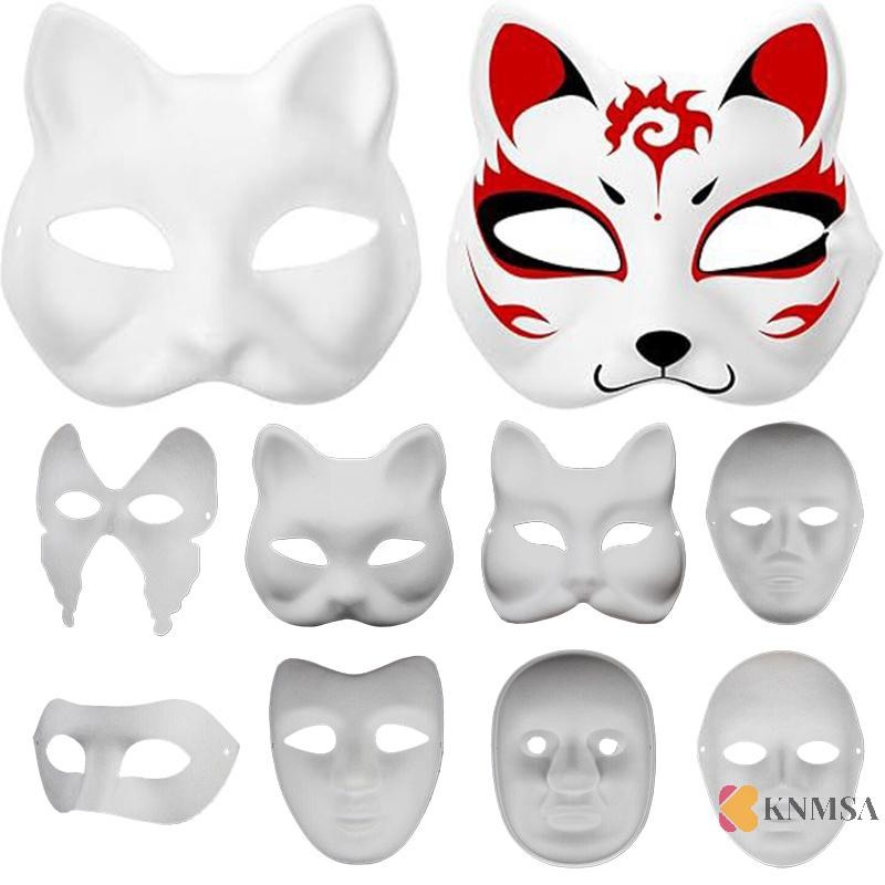 KNMSA] Blank Handmade DIY หน้ากาก Masquerade Face Masks Props Paintable Party คอสเพลย์เครื่องแต่งกายเดิม Party Decor Craft Prop nicen nam