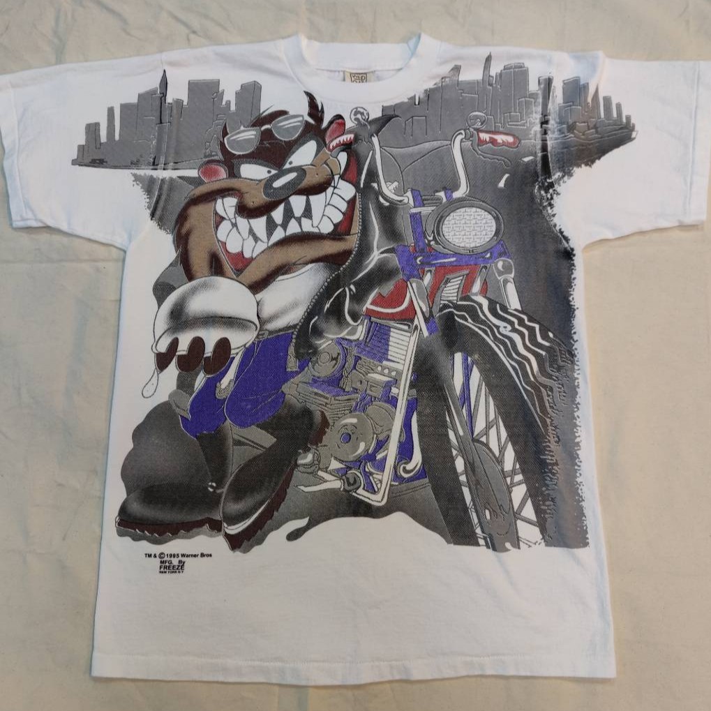 เสื้อยืด Taz-Mania Warnerbros / เสื้อไมโครไฟเบอร์ไมโครไฟเบอร์ Jersey