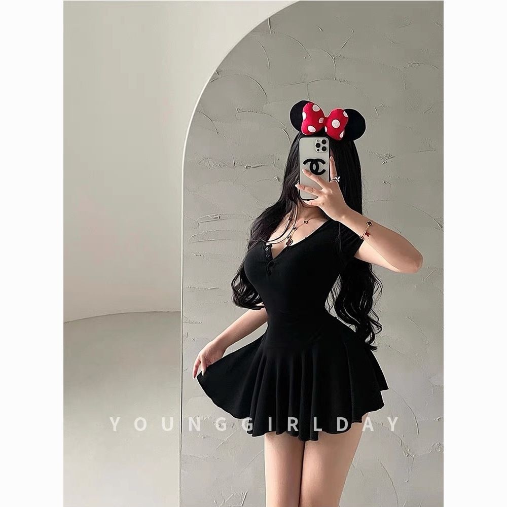 Veewink พร้อมส่งจากกทม มินิเดรสผู้หญิง ชุดเดรสแขนสั้นแฟชั่นผู้หญิง ชุดออกงาน ชุดเที่ยวทะเล คาเฟ่ เซ๊กซี่แฟชั่น - รูปที่ 5