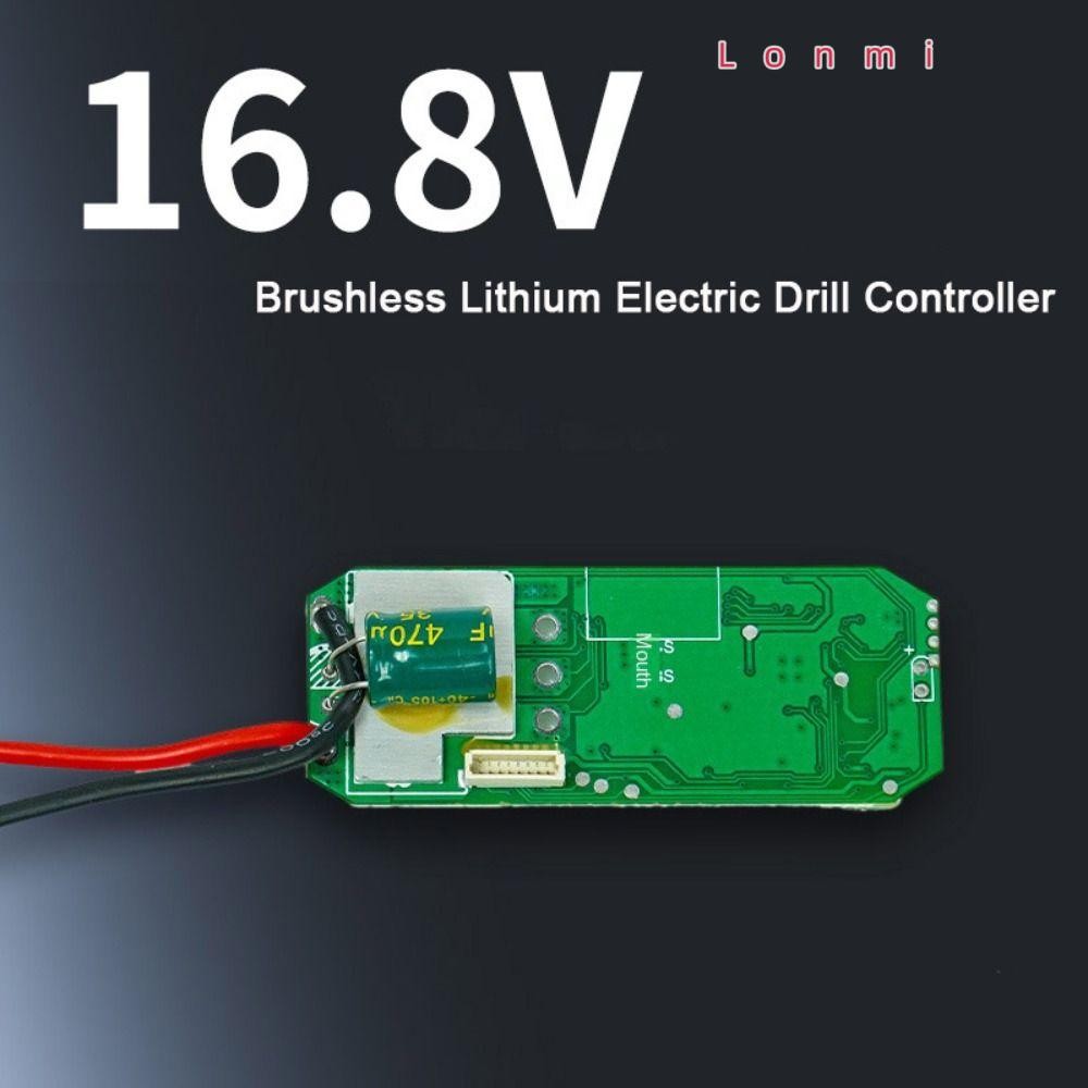 LONMI ชาร์จเจาะป้องกันบอร์ด,16.8V 6.6*2.5 ซม.เจาะควบคุม,โลหะป้องกัน ABS Circuit Board เครื่องมือไฟฟ้า