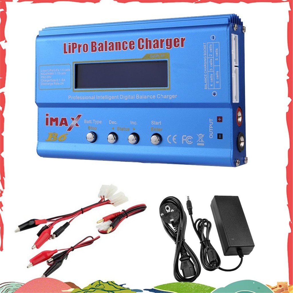 Super สําหรับ B6 80W Lipo Battery Charger + NiMh Li-Ion Ni-Cd Digital Lipro Balance Charger เครื่องช