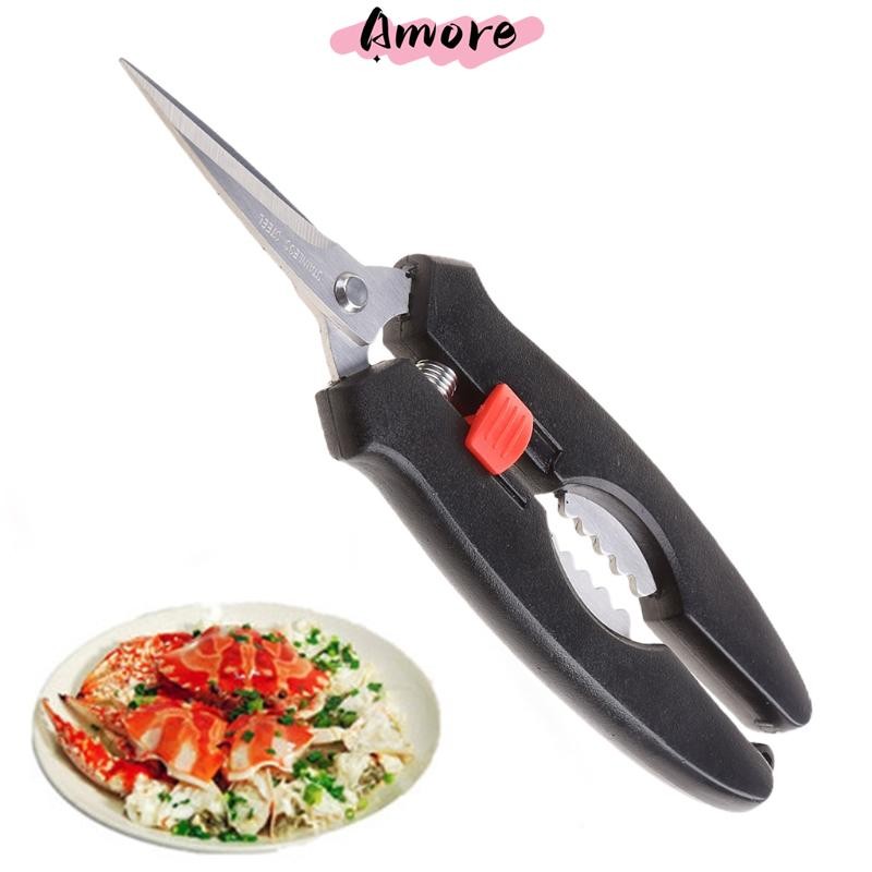 7''  Kitchen Cracker Lobster prawn peeler Crab for Shell Leg Seafood Scissor