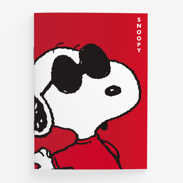 PN1-สมุดปกอ่อนมุงหลังคา A5 : PEANUTS-1A A5 NoteBook (PN1A-NB-A5-RE) W14.8xH21 cm. Ruled-70g30s
