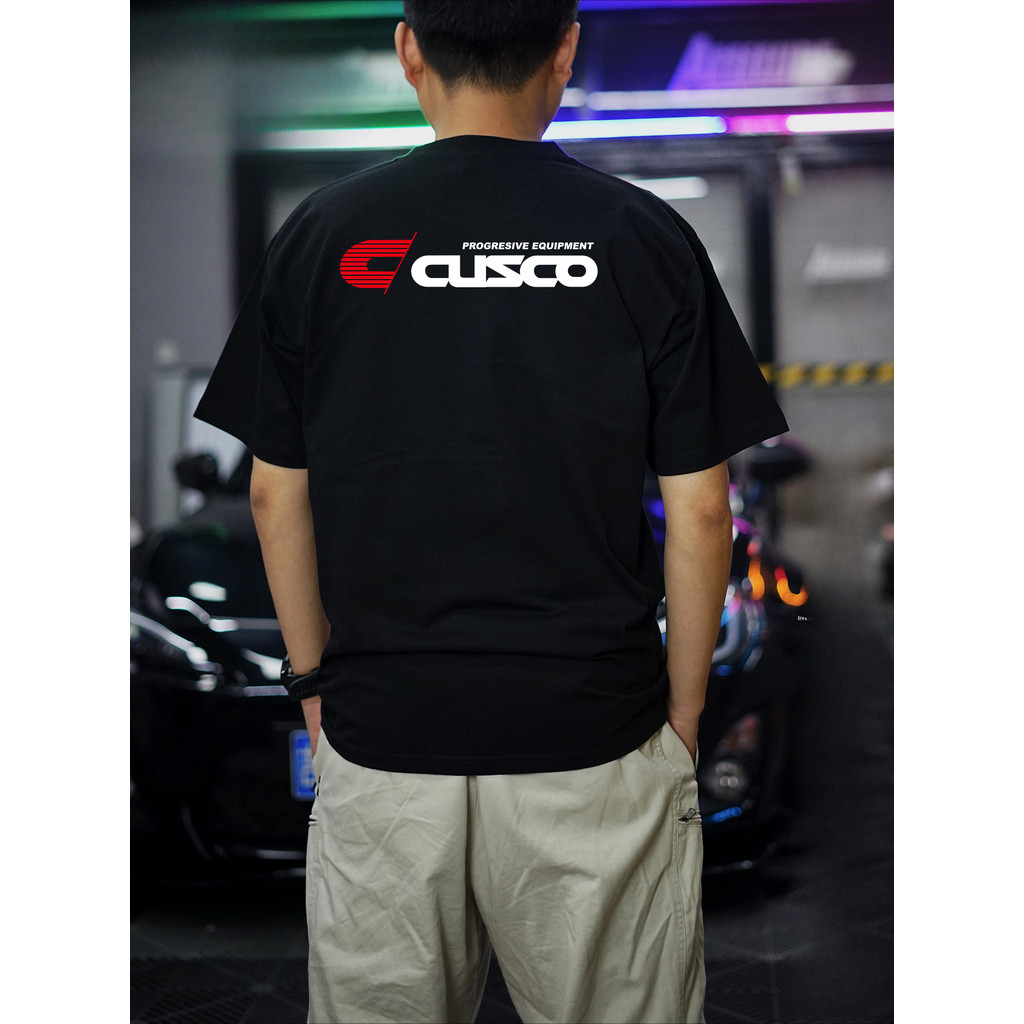 ผ้าฝ้าย 100% ญี่ปุ่น JDM ดัดแปลง Body เสริมสร้างรถเข็น Top Bar CUSCO เสื้อยืดแขนสั้นผ้าฝ้ายแท้
