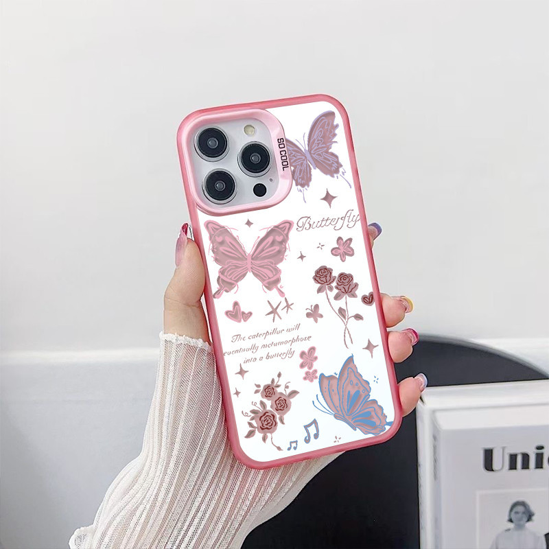 ❤️SUN❤️For เคสไอโฟน 11 iPhone17 12 13 14 15 16 ProMax Matte Butterfly Rose Laser Case For ip7 8 16 15 PLUS X/XS XR XSMAX ราคา ถูกที่สุด ดีลบีเคเค แกลเลอรีภาพที่ 9