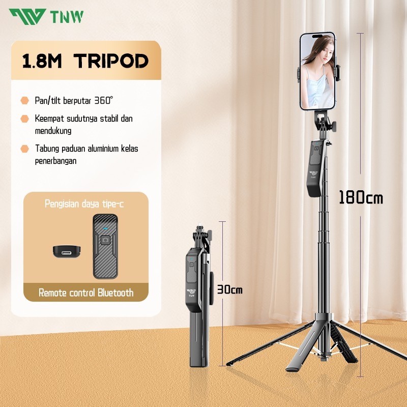 TNW S30 ขาตั้งกล้อง hp Selfie Stick บลูทูธ 4in1 Tongsis ขาตั้งกล้อง Gimbal - สินค้าแท้ 100% TNW