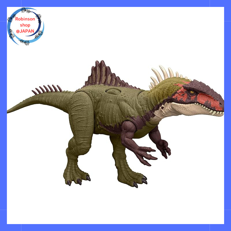 Mattel Jurassic World Battle Action! Roaring Becless Pinacus Kids' Figure Dinosaur Toy, Approximatel