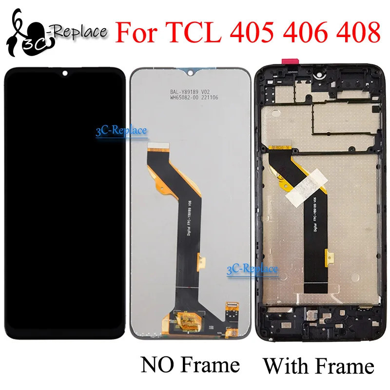 6.6 นิ้วสําหรับ TCL 408 405 406 T506D T506K T507D1 T507A T507U1 จอแสดงผล LCD Touch Digitizer แผงประก