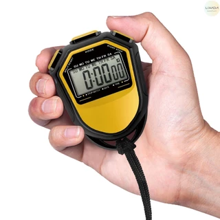 นาฬิกาจับเวลากันน้ํา Digital Handheld LCD Timer Chronograph Sports Counter พร้อมสายสําหรับว่ายน้ําวิ่งฟุตบอลการฝึกอบรม