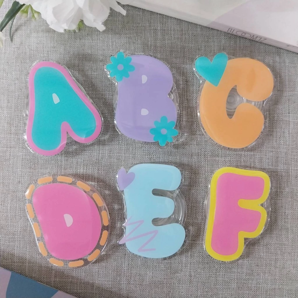Griptok ตัวอักษร A-Z พร้อมกาวในตัว popsocket ที่ติดโทรศัพท์ ที่ติดหลังมือถือ ของขวัญ ของแจก ของปัจฉิม ปีใหม่ ของชำร่วย