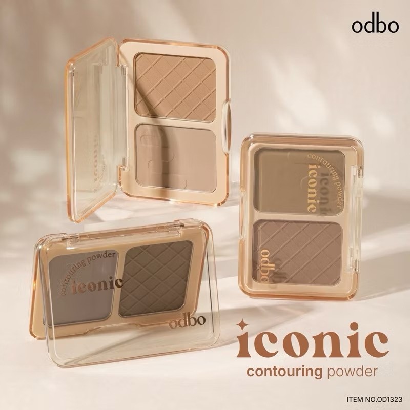 โอดีบีโอ ไอโคนิค พาเลทคอนทัวร์ 2เฉดสี 7g OD1323 odbo Iconic Contouring Powder