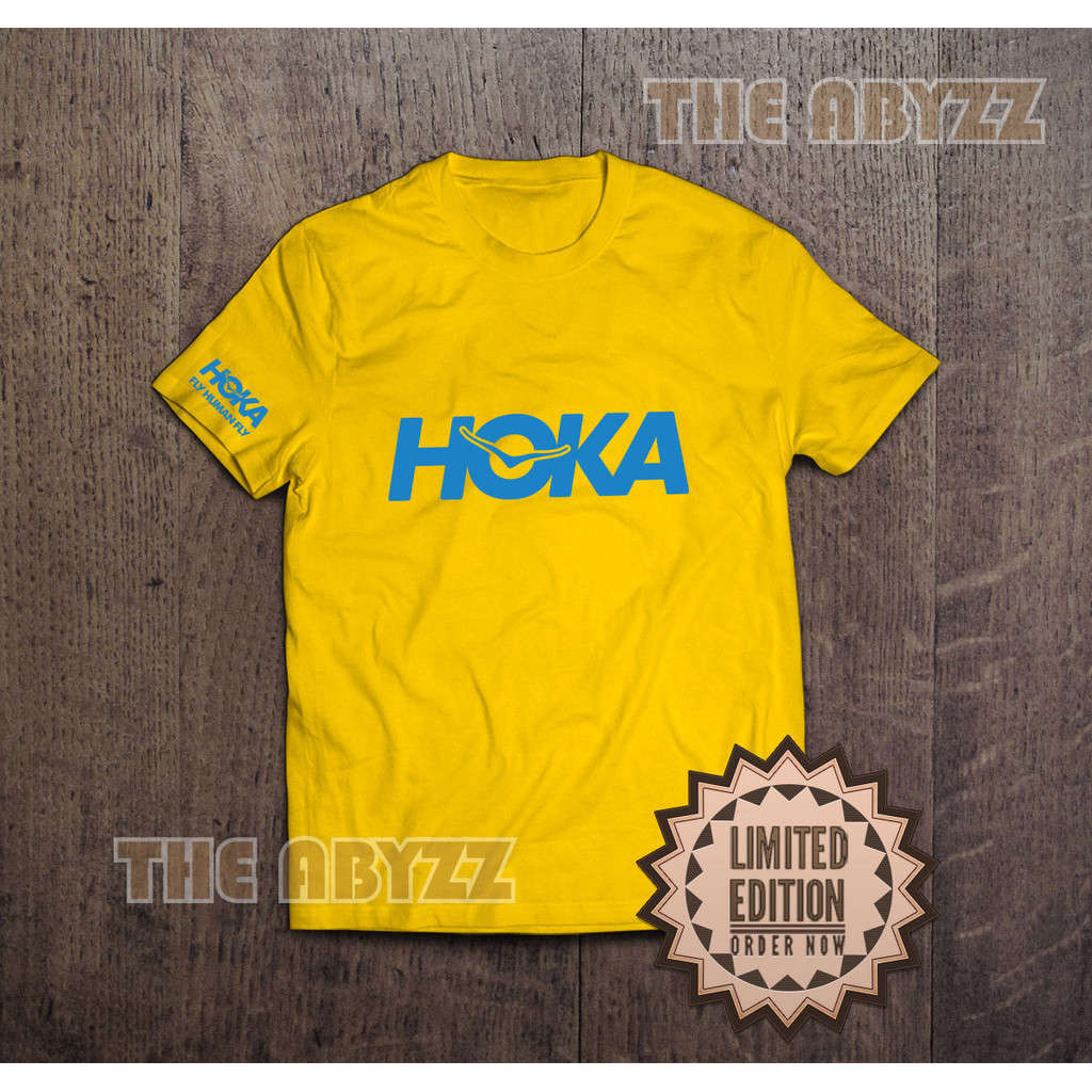 Hoka Fly Tshirt เดินป่ากลางแจ้ง (แห้งเร็ว) Baju Premium Mountain Trail Microfiber Tees S ถึง 5xl