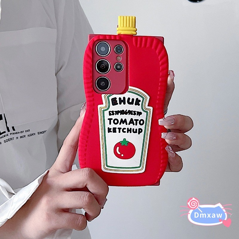 3DซอสมะเขือเทศปลอกสําหรับInfinix Smart 9 8 Plus HD 5 2021 2020 iTEL P55 P37 P36 A50 5G 4Gเคสโทรศัพท์
