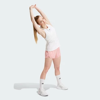 adidas Gym & Training กางเกงขาสั้นผ้าถักเอวสูง Pacer Essentials ผู้หญิง สีชมพู IX1025