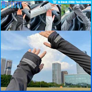 ของมาใหม่！ปลอกแขนกันแดด กันUV โพลีเอสเตอร์ เย็นสบาย ระบายอากาศ สำหรับขี่จักรยาน เหมาะกับชายและหญิง