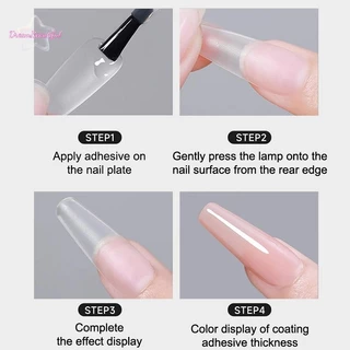 <DBFl-t> 300 ชิ้น/ถุงเล็บปลอมเคล็ดลับ Matte Coverage โปร่งใสเล็บปลอมเคล็ดลับเจล Extension Diy ฝึกเล็บเครื่องมือใหม่