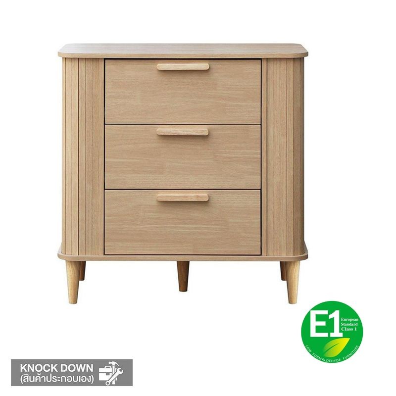 MOOVE ตู้ลิ้นชัก 3 ชั้น E1 78x40x79 สีไม้