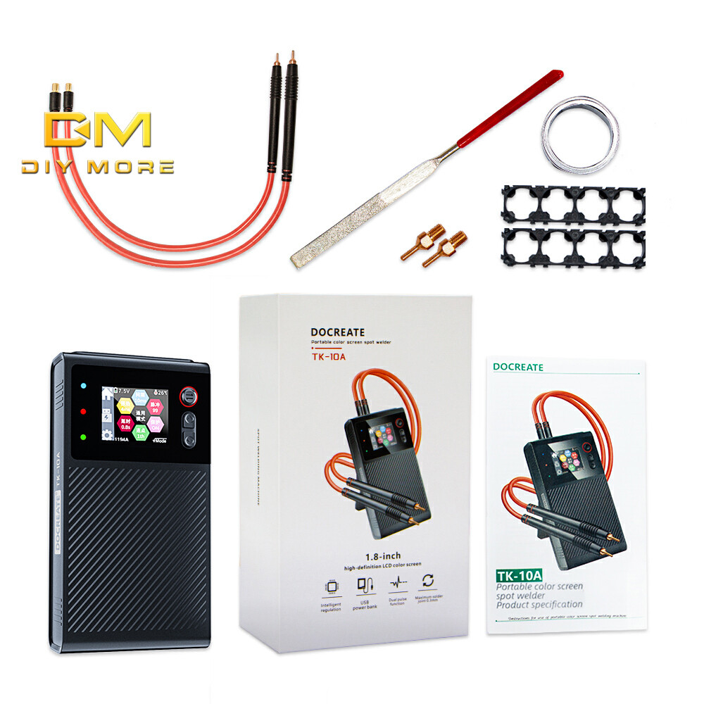 DIYMORE เครื่องเชื่อมจุดหน้าจอสี LCD ขนาด 1.8mAh แบบพกพา 99 ระดับอัจฉริยะเครื่องเชื่อมจุดปรับได้เหมา
