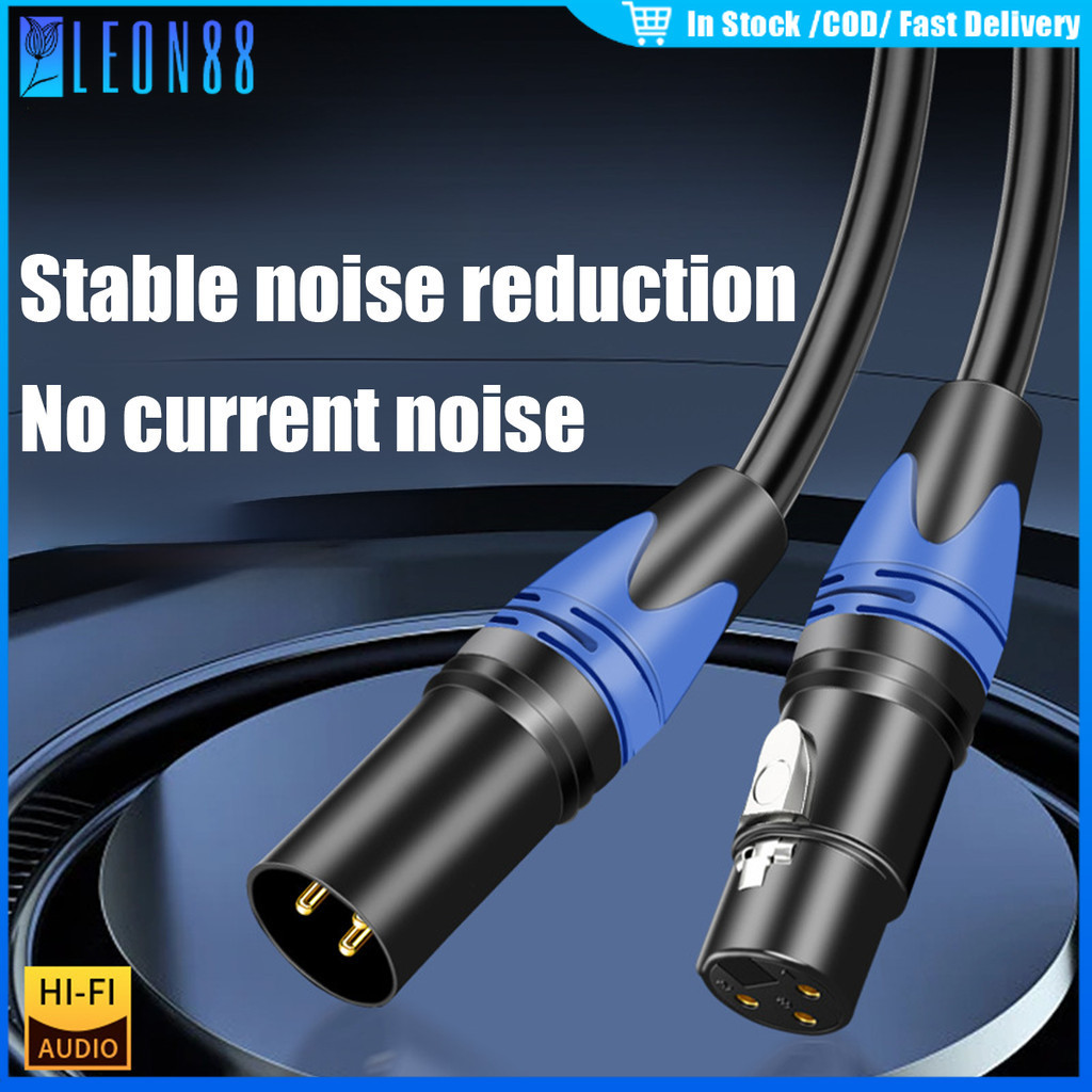 ของมาใหม่！สายไมค์โครโฟน xlr  ผู้ เมีย สายสัญญาณเสียง 2 เมตร 1เมตร อินเตอร์เฟซมาตรฐาน
